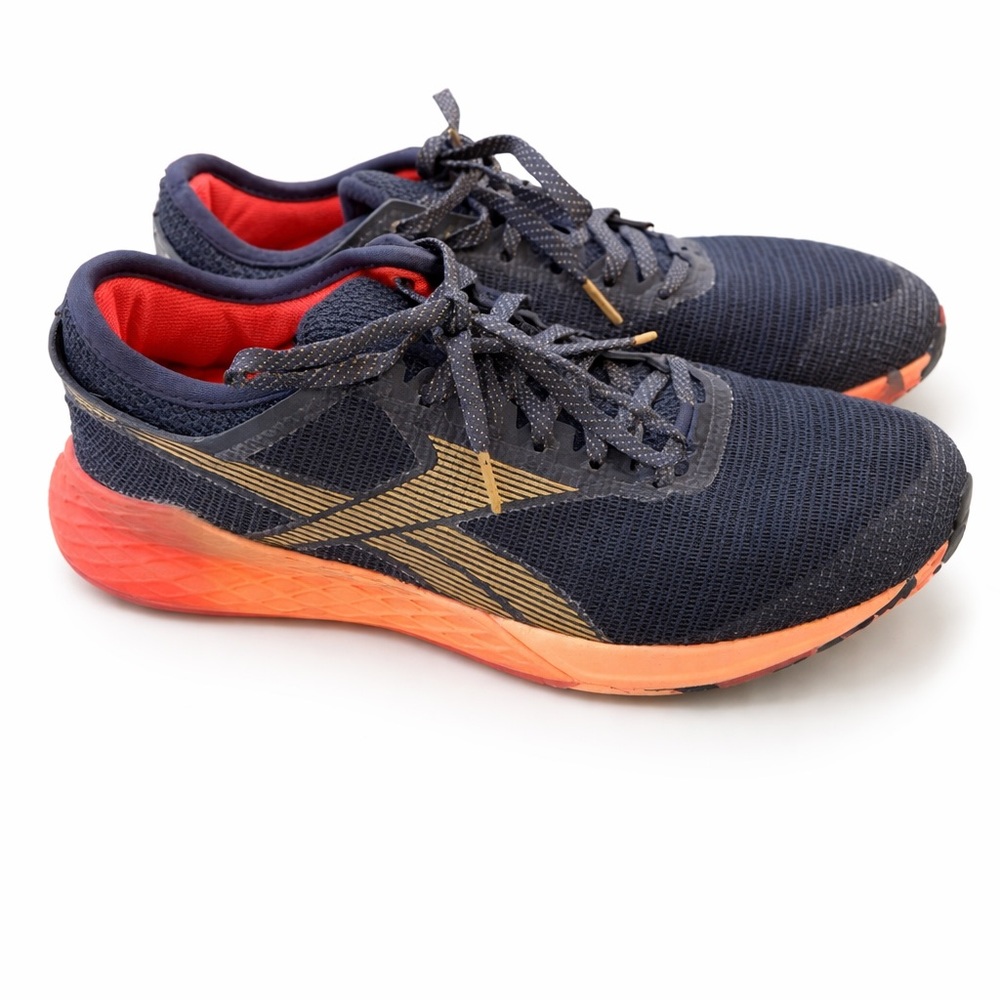 Reebok Size 9 Women's Navy, Orange and Gold CrossFit Sneakers